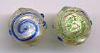 Miro, 14mm White Gold Foil, Blue, Green
